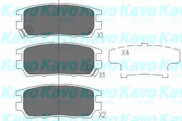 Комплект тормозных колодок, дисковый тормоз KAVO PARTS KBP-5504