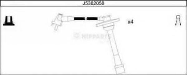 Комплект дротів запалення NIPPARTS J5382058