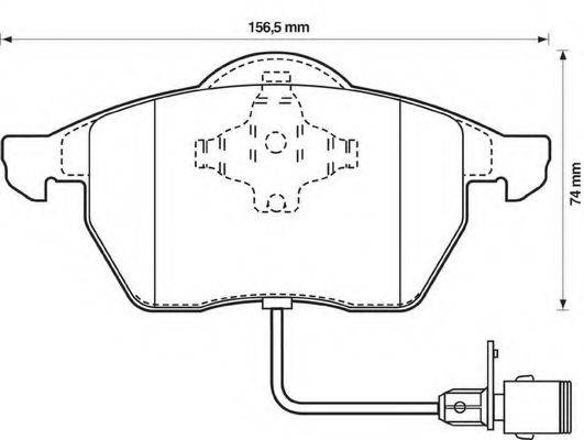 Комплект тормозных колодок, дисковый тормоз BENDIX 571512B
