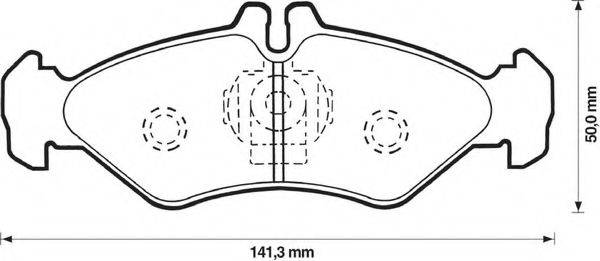 Комплект тормозных колодок, дисковый тормоз BENDIX 571846B