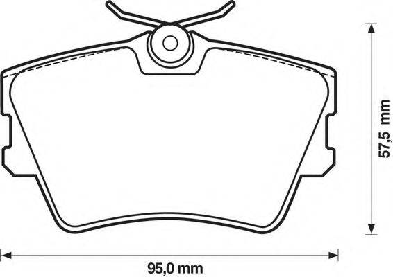 Комплект тормозных колодок, дисковый тормоз BENDIX 571875B