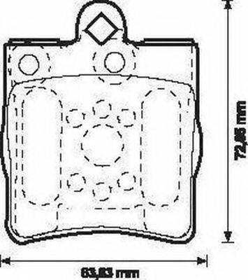 Комплект тормозных колодок, дисковый тормоз BENDIX 571925B