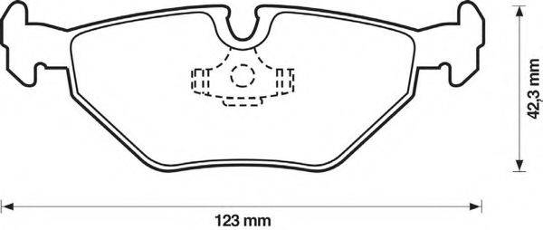 Комплект тормозных колодок, дисковый тормоз BENDIX 571936B