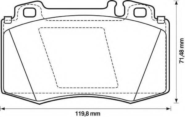 Комплект тормозных колодок, дисковый тормоз BENDIX 571961B