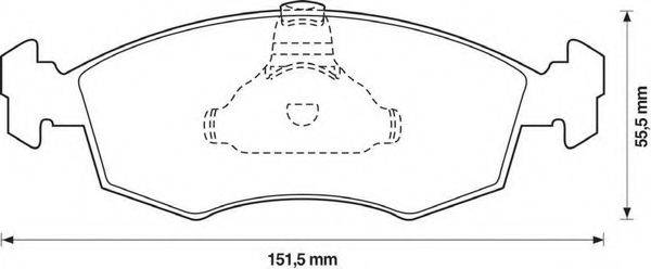 Комплект тормозных колодок, дисковый тормоз BENDIX 571974B