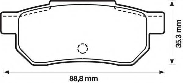 Комплект тормозных колодок, дисковый тормоз BENDIX 572135B