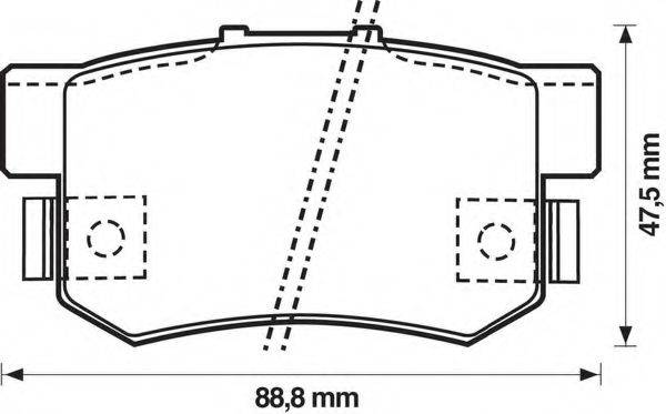 Комплект тормозных колодок, дисковый тормоз BENDIX 572138B