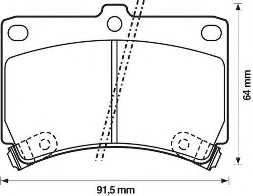 Комплект тормозных колодок, дисковый тормоз BENDIX 572145B