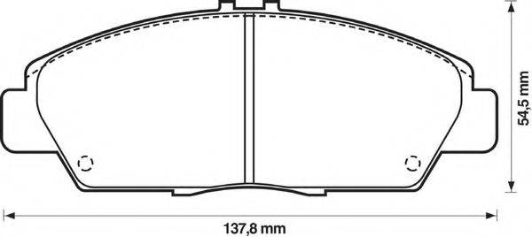 Комплект тормозных колодок, дисковый тормоз BENDIX 572350B