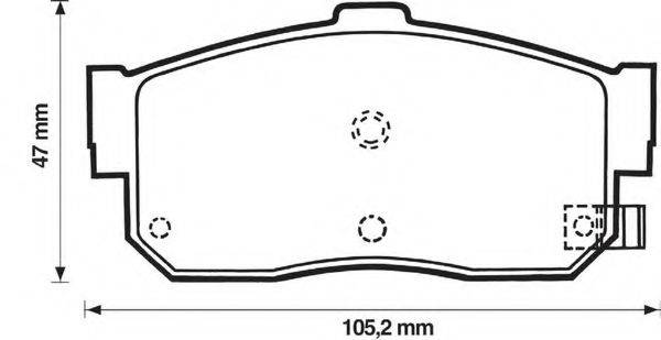 Комплект тормозных колодок, дисковый тормоз BENDIX 572376B