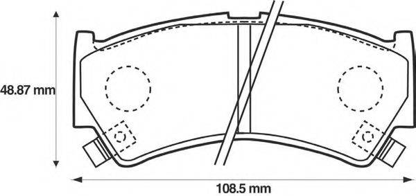 Комплект тормозных колодок, дисковый тормоз BENDIX 572433B