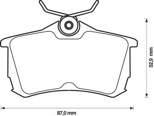 Комплект тормозных колодок, дисковый тормоз BENDIX 572478B