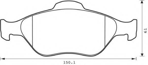 Комплект тормозных колодок, дисковый тормоз BENDIX 573041B
