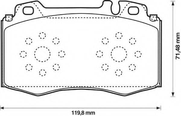 Комплект тормозных колодок, дисковый тормоз BENDIX 573092B