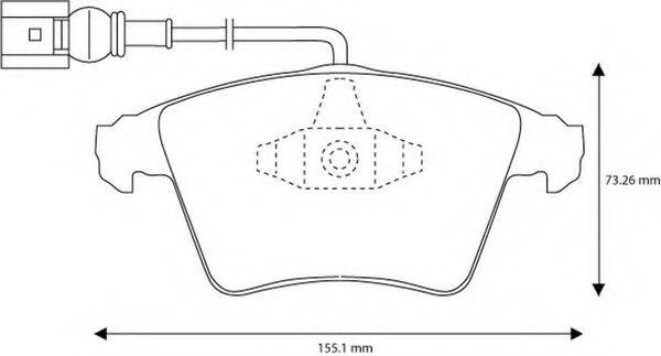 Комплект тормозных колодок, дисковый тормоз BENDIX 573159B