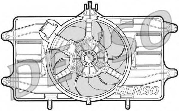 Вентилятор, охлаждение двигателя DENSO DER09021
